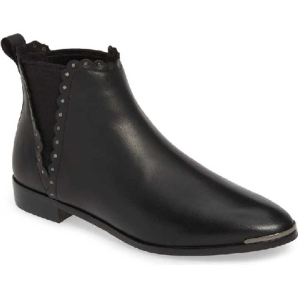 Ted Baker Alizerl Black Leather Chelsea Ankle Boots Size 7 EU 37